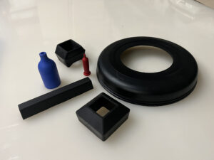 Natural rubber moulded products.