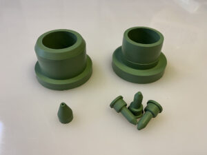FKM/Viton moulded valves and seals.
